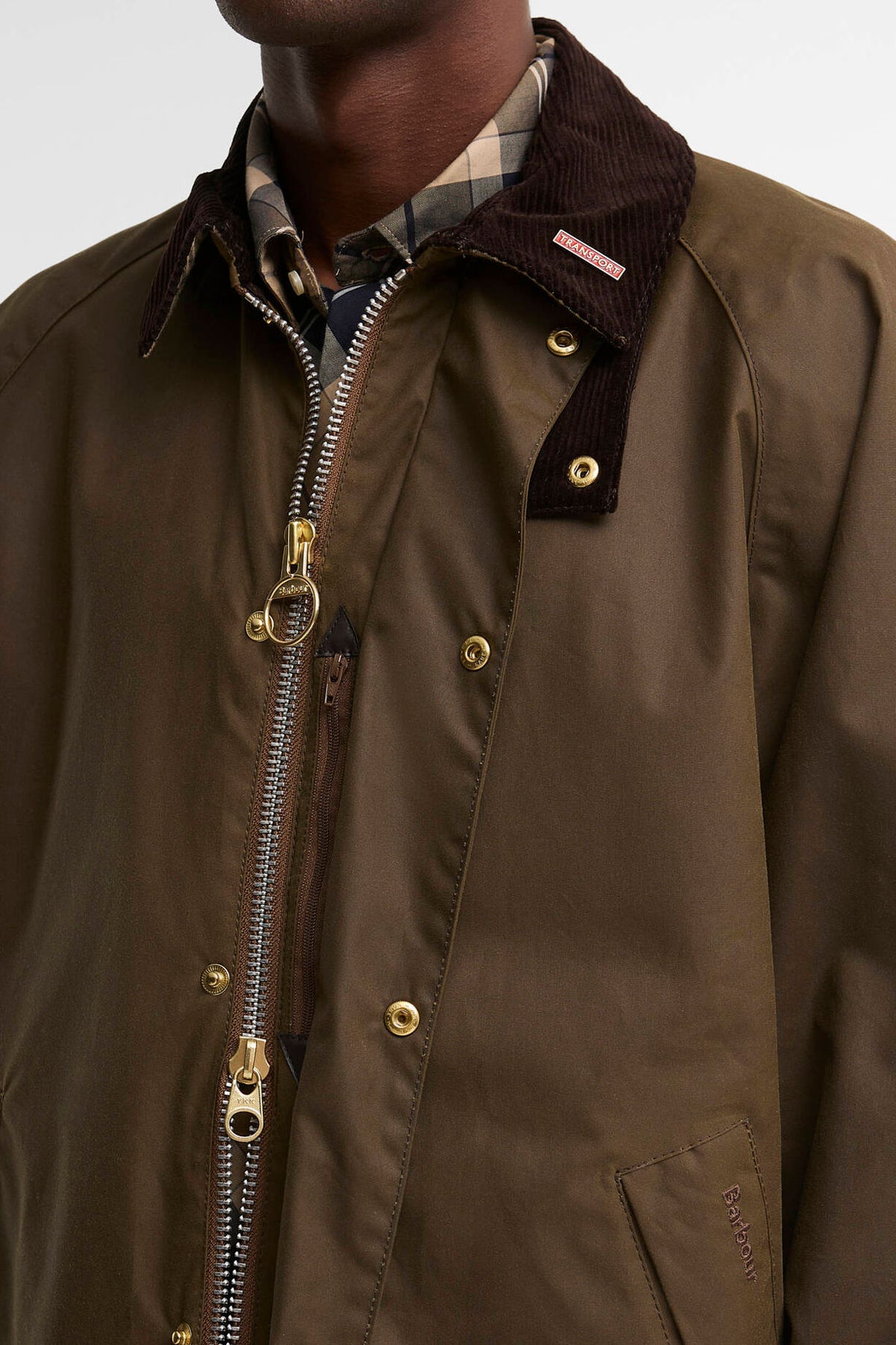 Barbour Giubbino Icon Transport Marrone da Uomo-5