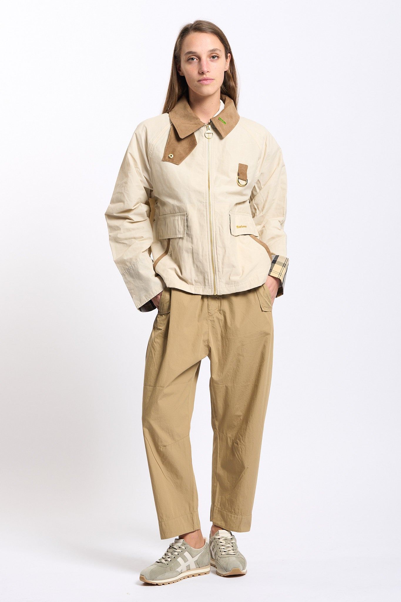 Barbour Giubbino SPEY Sabbia Donna-5