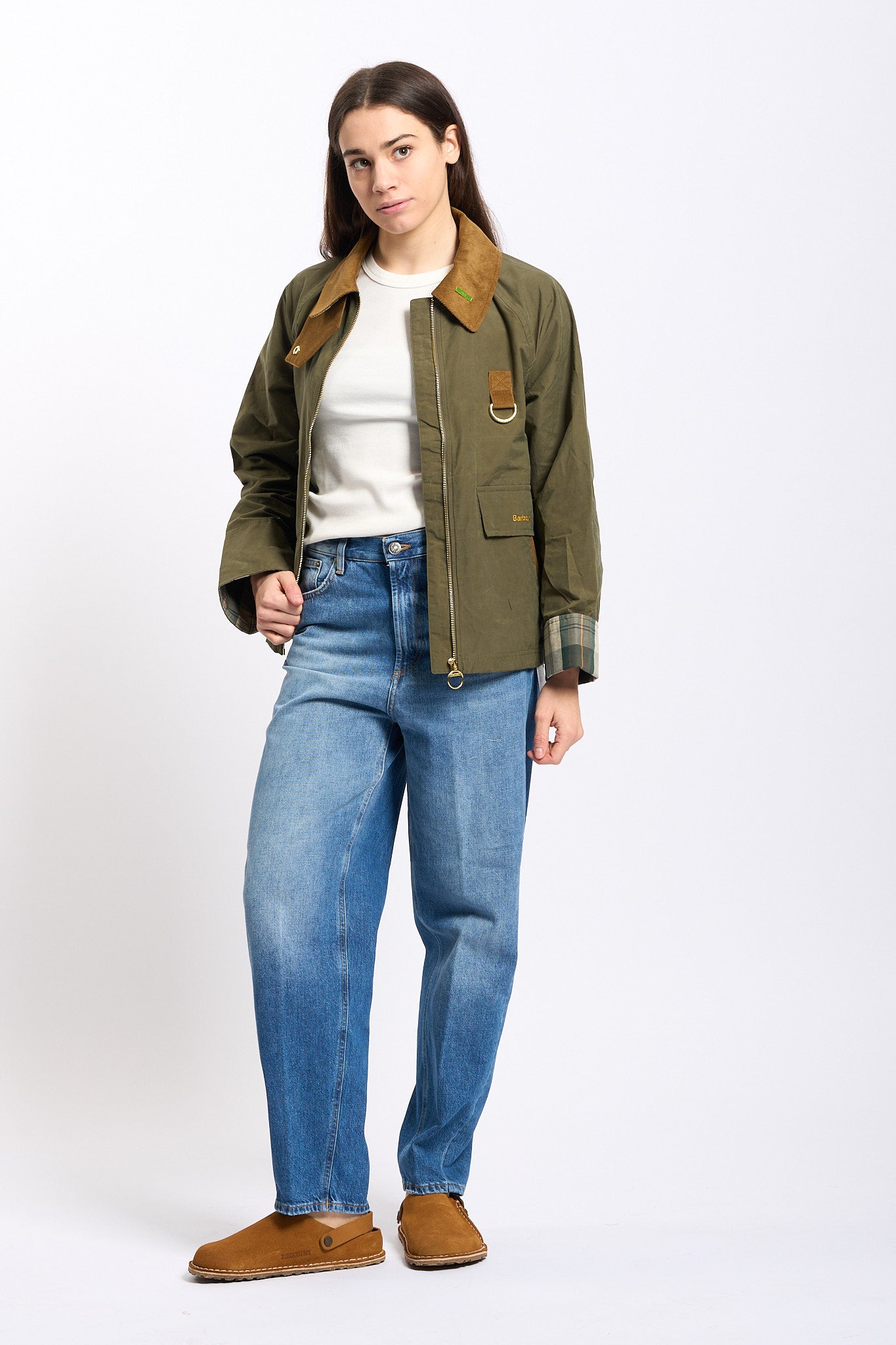Barbour Giubbino SPEY Verde Donna-3