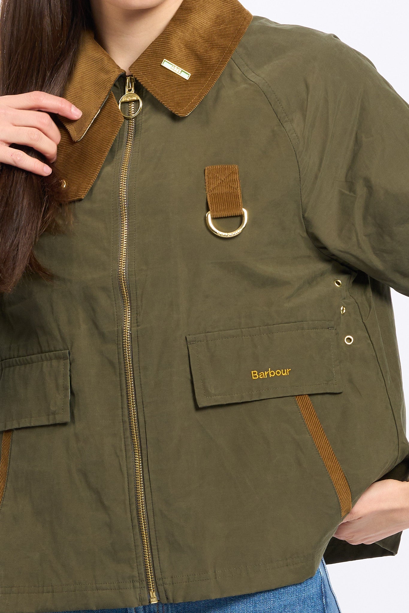 Barbour Giubbino SPEY Verde Donna-6