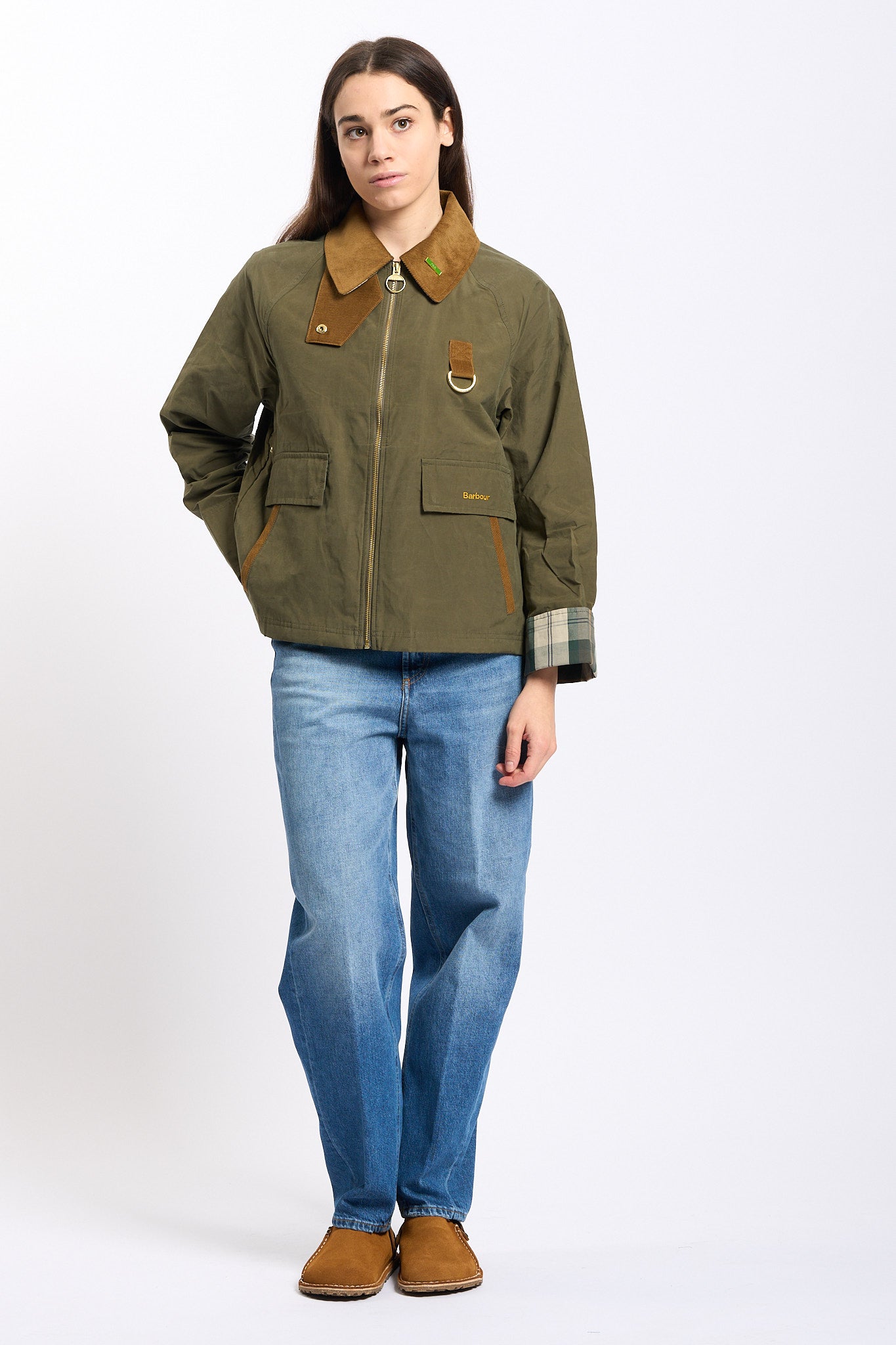 Barbour Giubbino SPEY Verde Donna-7