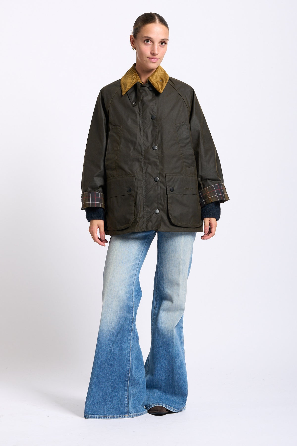 Barbour Giubbino Donna BEDALE cerato oliva/beige-2
