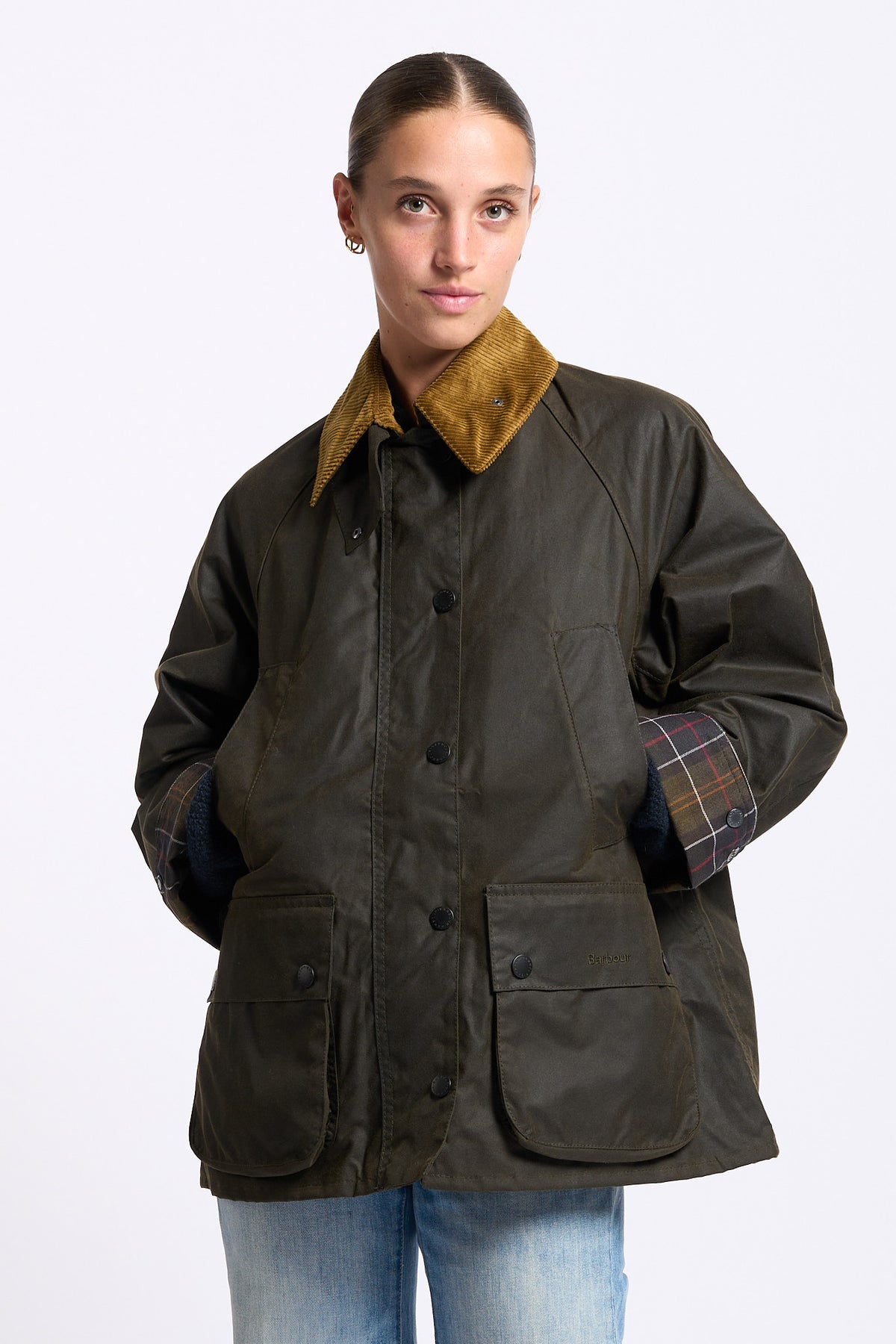 Barbour Giubbino Donna BEDALE cerato oliva/beige-3