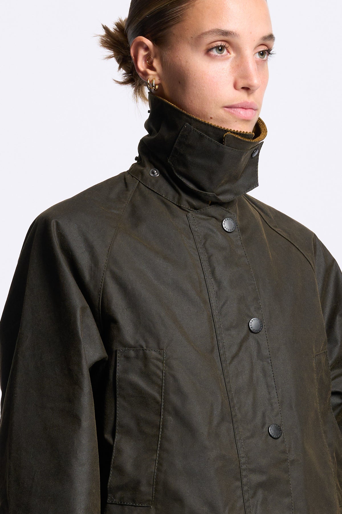 Barbour Giubbino Donna BEDALE cerato oliva/beige-8