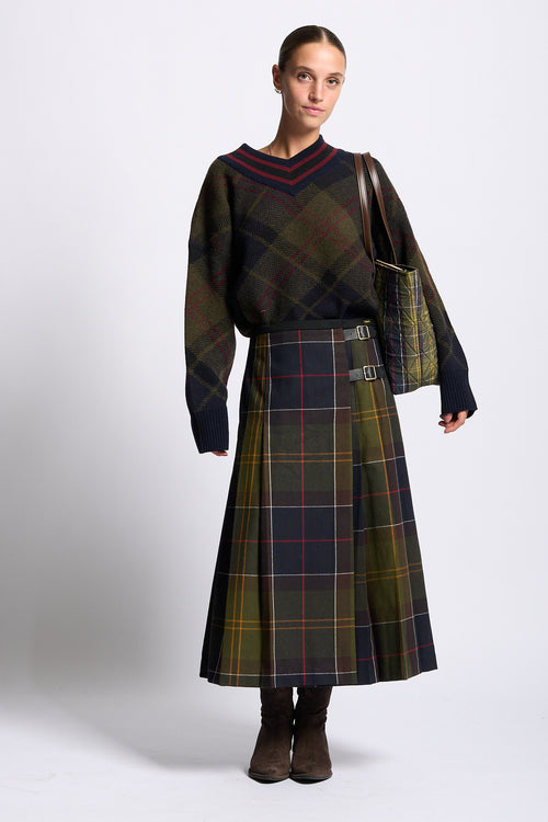 Barbour Borsa Shopper WETHERHAM Tartan Donna trapuntata-2