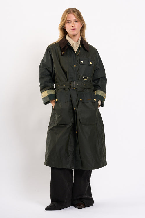 Barbour Trench Milda Wax Salvia Donna