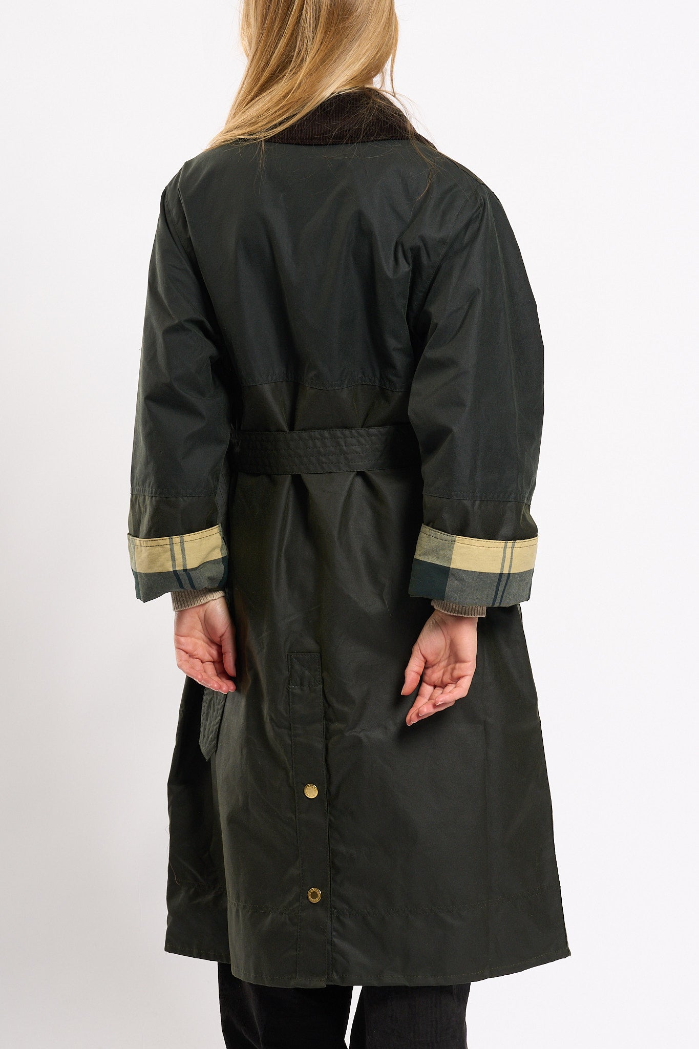 Barbour Trench Milda Wax Salvia Donna-4