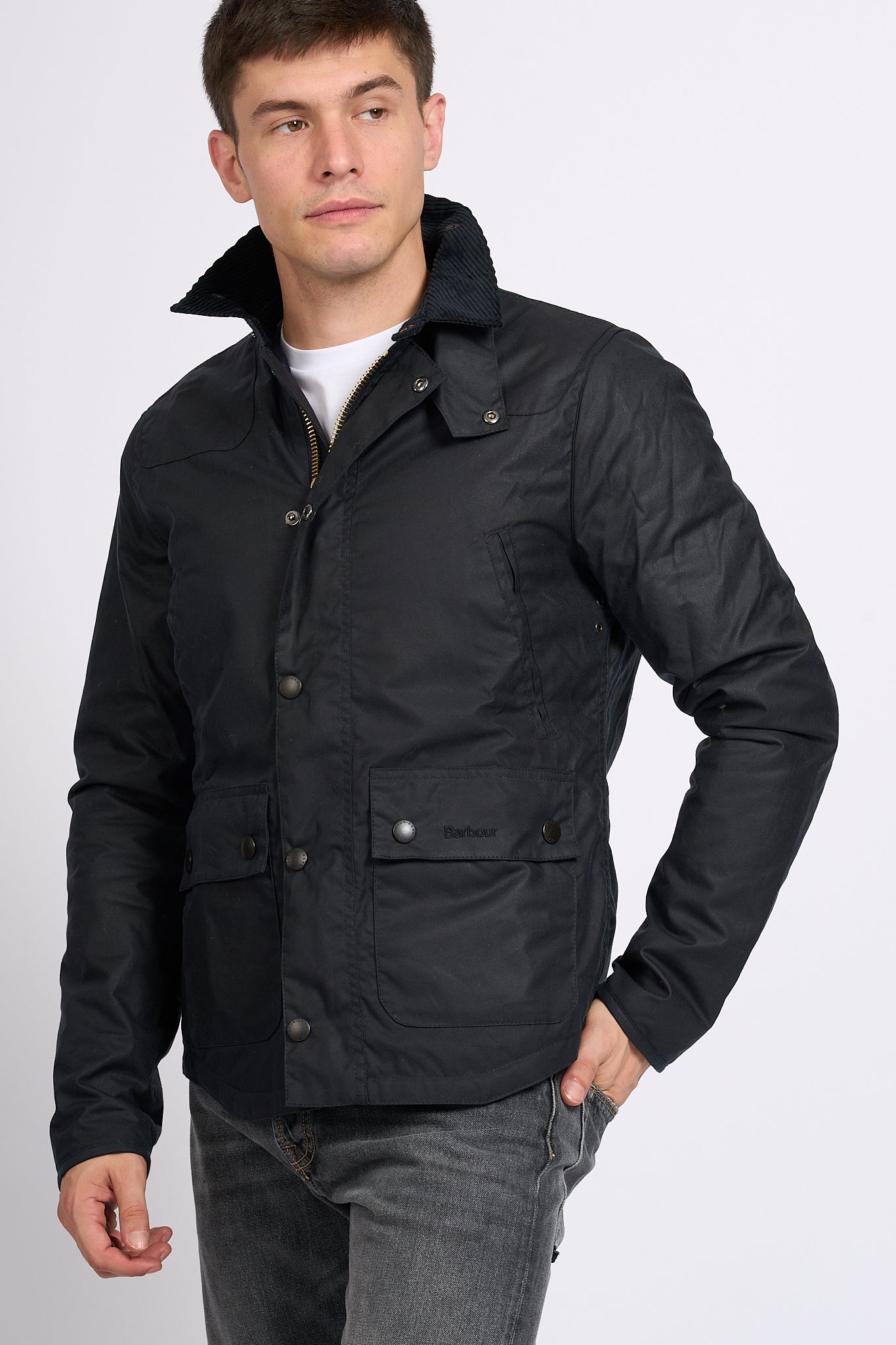 Barbour Reelin Wax Blue Men-1