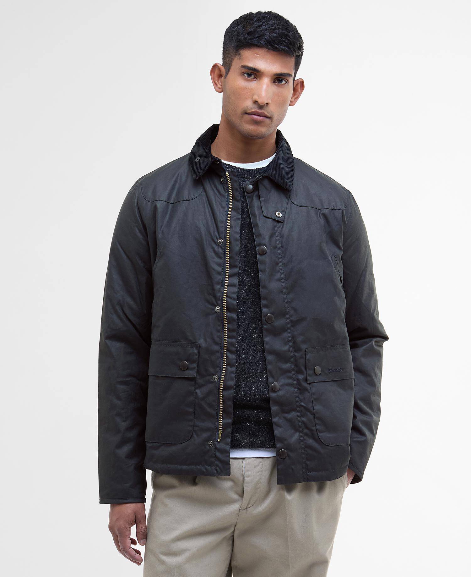 Barbour Reelin Wax Jkt Navy Uomo-1