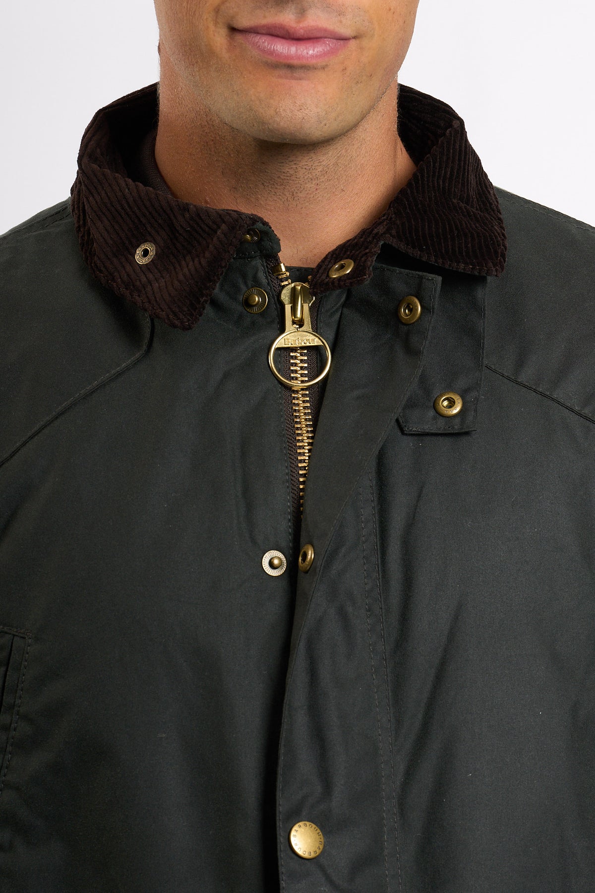 Barbour REELIN WAX Imbottito Salvia da uomo in cotone cerato-8