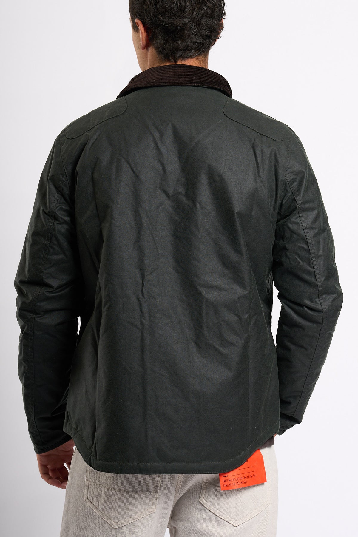 Barbour REELIN WAX Imbottito Salvia da uomo in cotone cerato-4