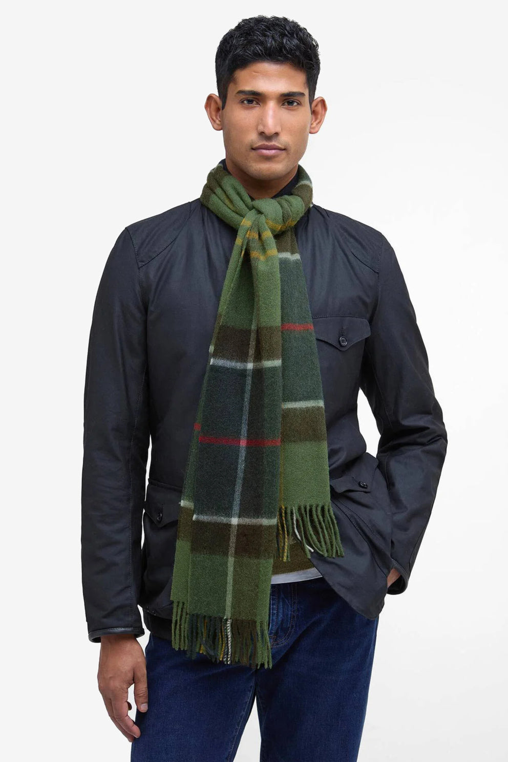 Barbour Sciarpa CARRBRIDGE Tartan Verde Uomo-3