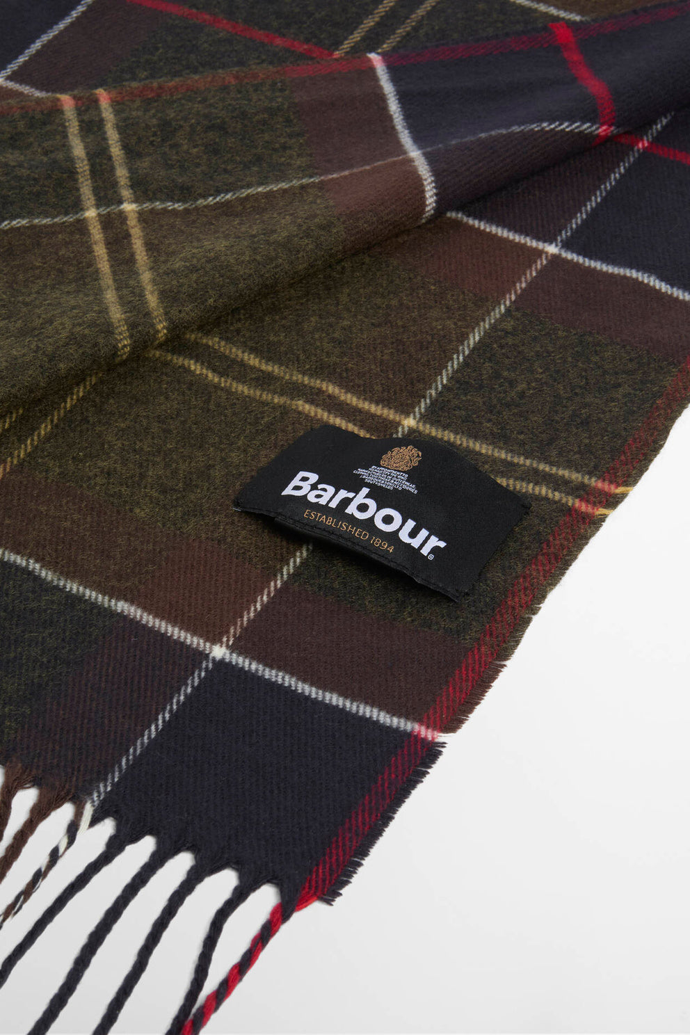 Barbour Sciarpa GALINGALE Tartan Verde Uomo-3
