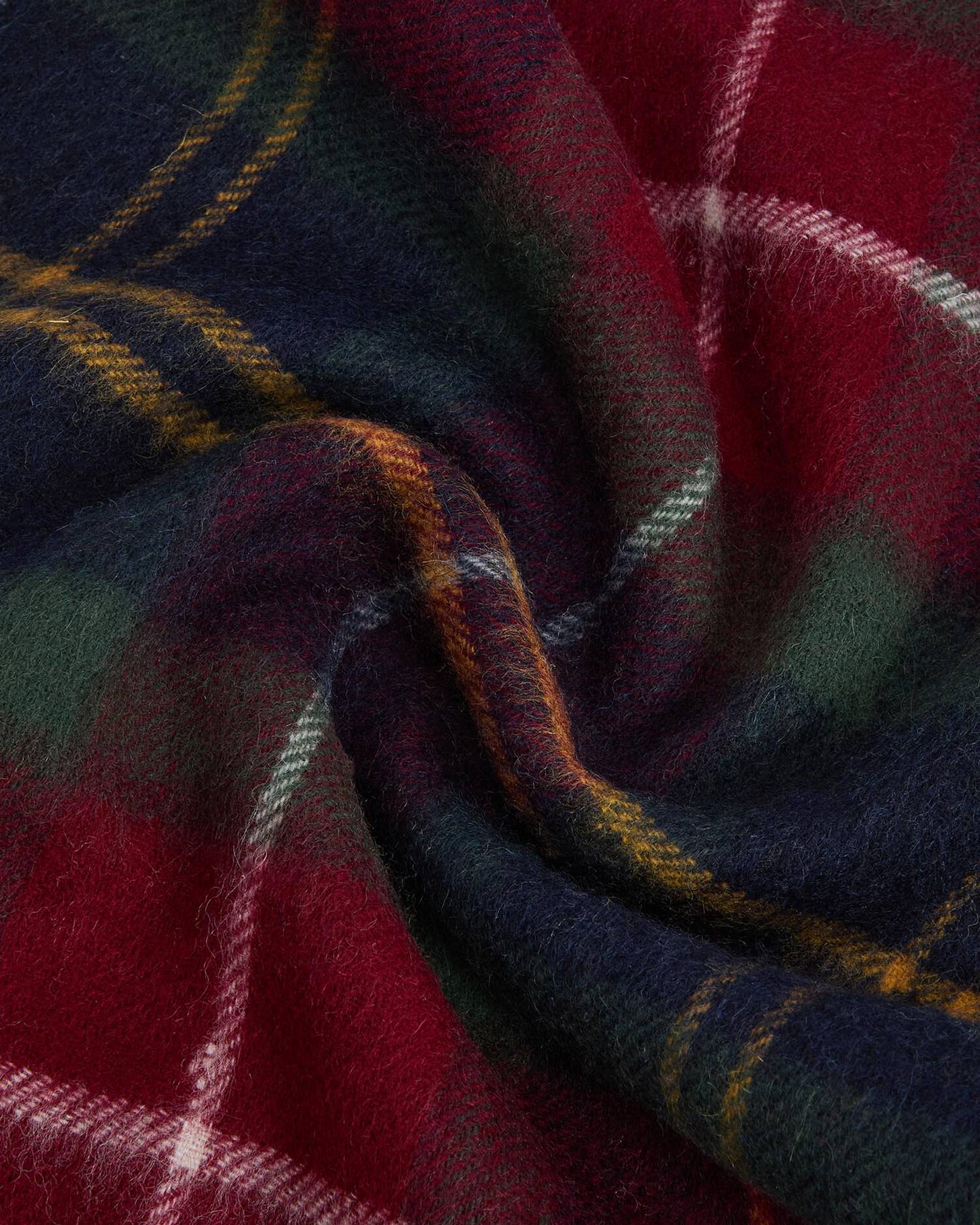 Barbour Sciarpa Wool Cash Rosso Uomo-2