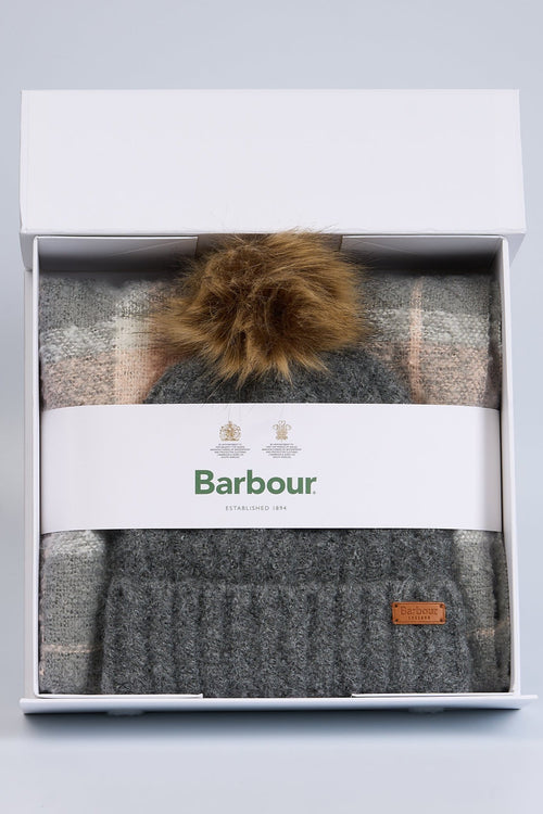 Barbour Sciarpa/cappello Grigio/rosa Donna