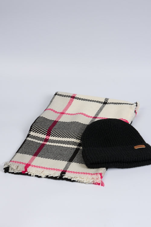 Barbour Sciarpa/cappello Rosa/nero Donna-2