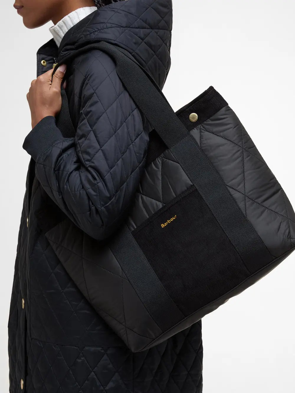Barbour Borsa Healy Tote Bag Nero Donna-2