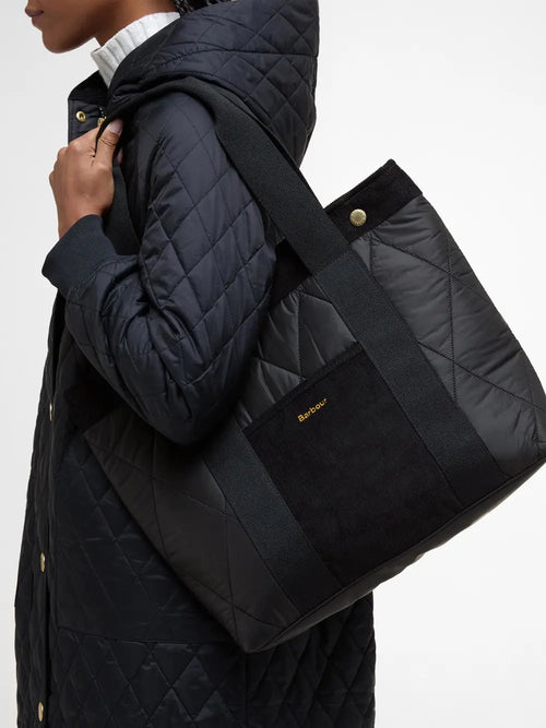 Barbour Borsa Healy Tote Bag Nero Donna-2