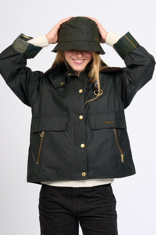 Barbour Belsay Rain Hat Olive Women