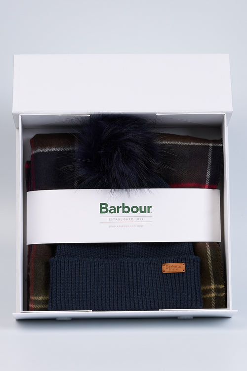 Barbour Scarf/Hat Blue/Green Women