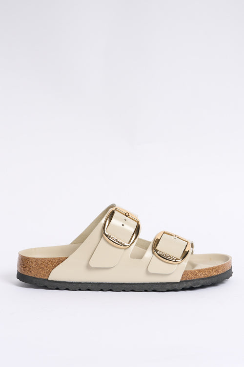 Birkenstock Arizona Big Buckle Shine Avorio Donna