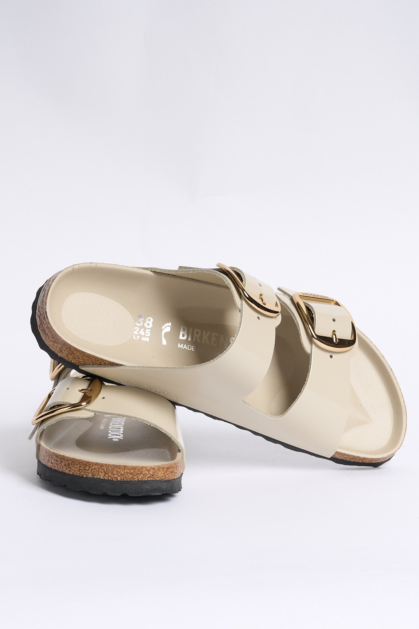 Birkenstock Arizona Big Buckle Shine Avorio Donna-6