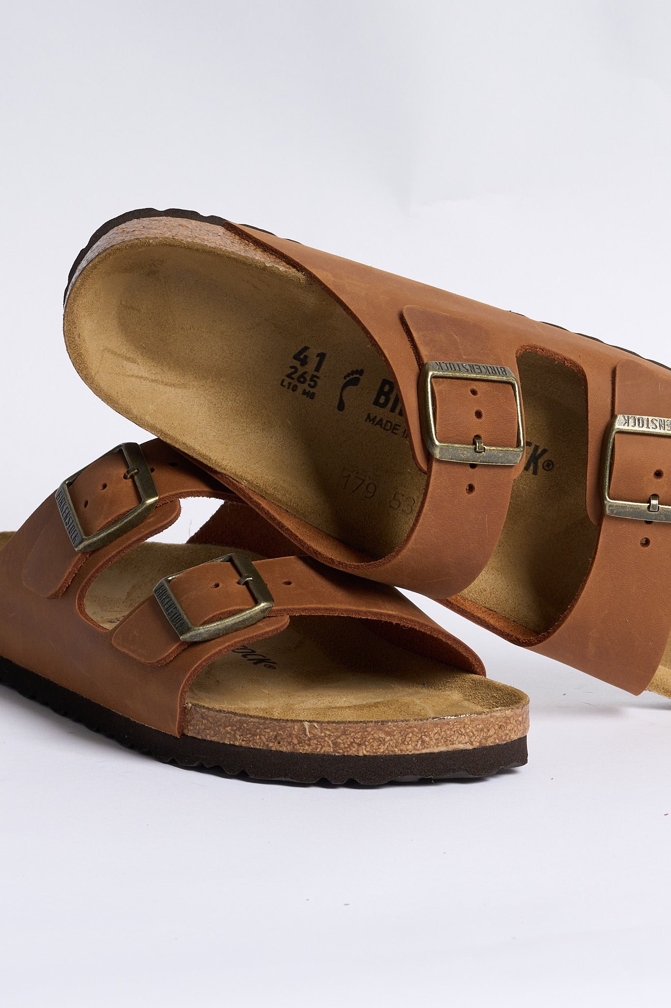 Birkenstock Arizona Oil Pelle Cognac Uomo-2