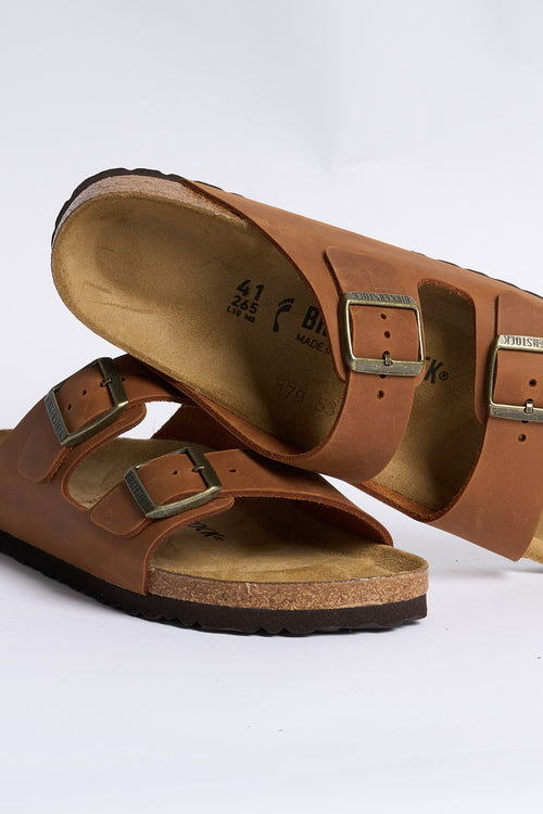 Birkenstock Arizona Oil Pelle Cognac Uomo-2