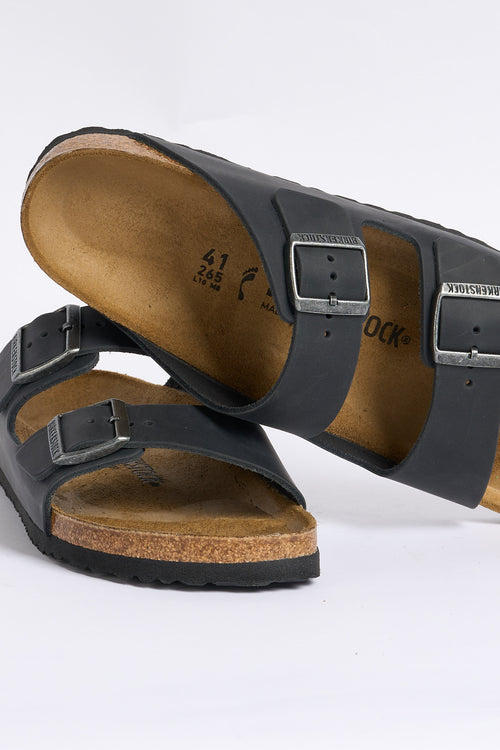 Birkenstock Arizona Oil Pelle Nero Uomo-2
