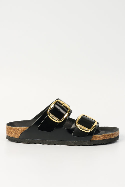 Birkenstock Arizona Big Buckle Shine Nero Donna