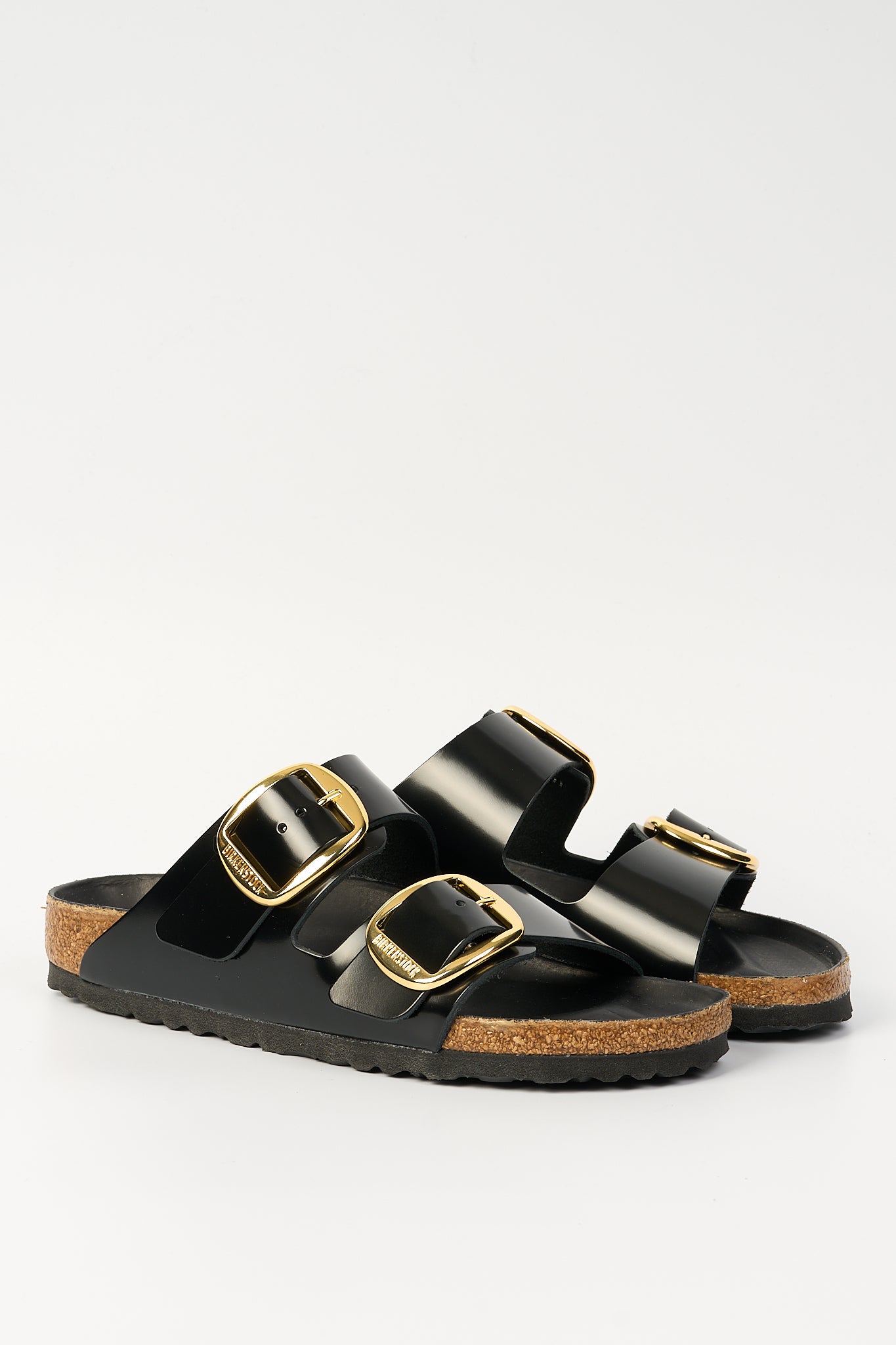 Birkenstock Arizona Big Buckle Shine Nero Donna-3