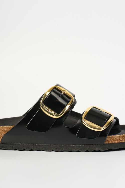 Birkenstock Arizona Big Buckle Shine Nero Donna-2