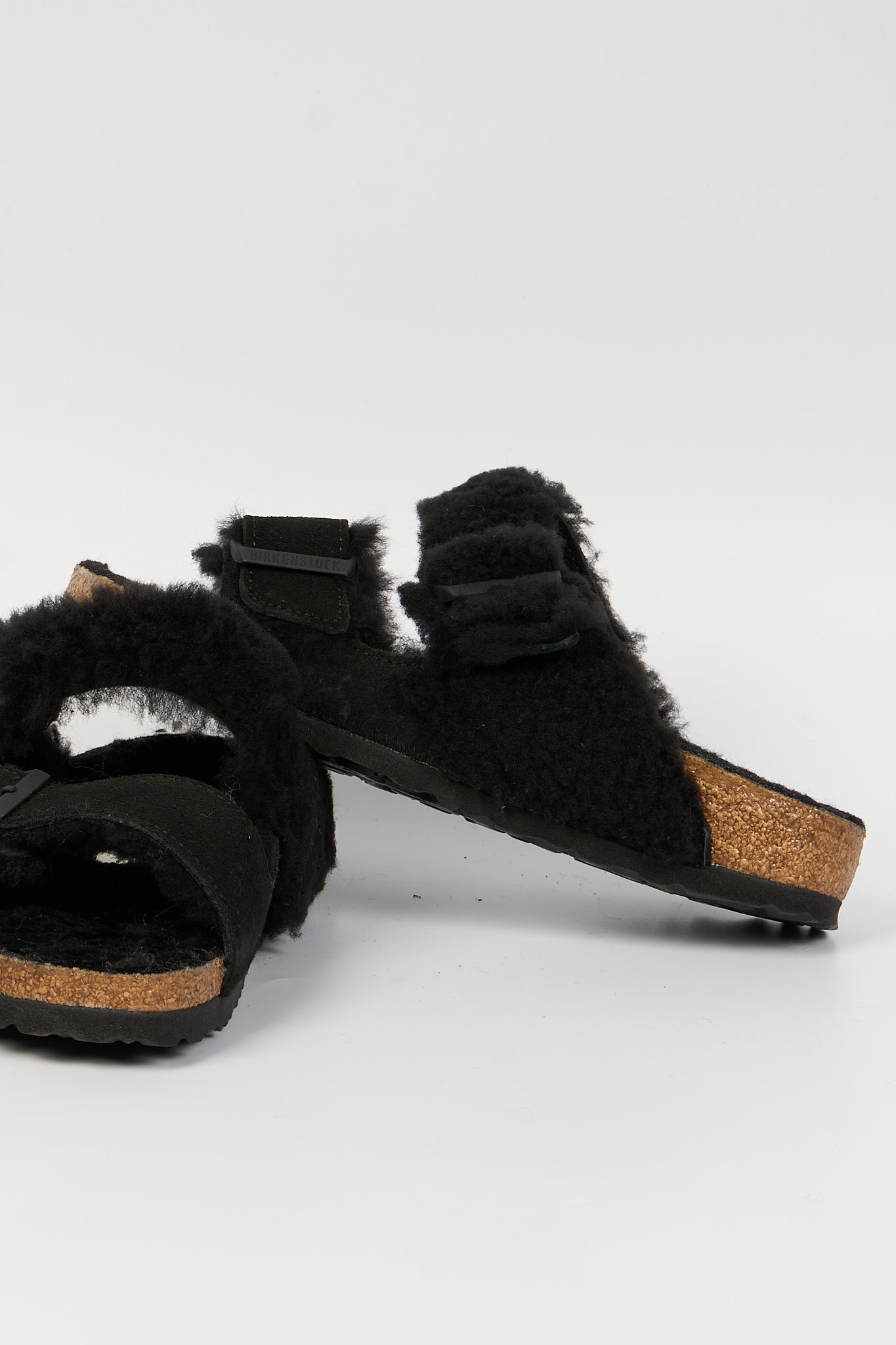 Birkenstock Arizona Teddy Slipper Black Women-4