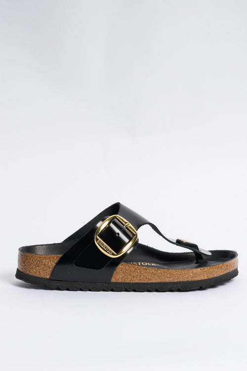 Birkenstock Infradito Gizeh Big Buckle Nero Donna