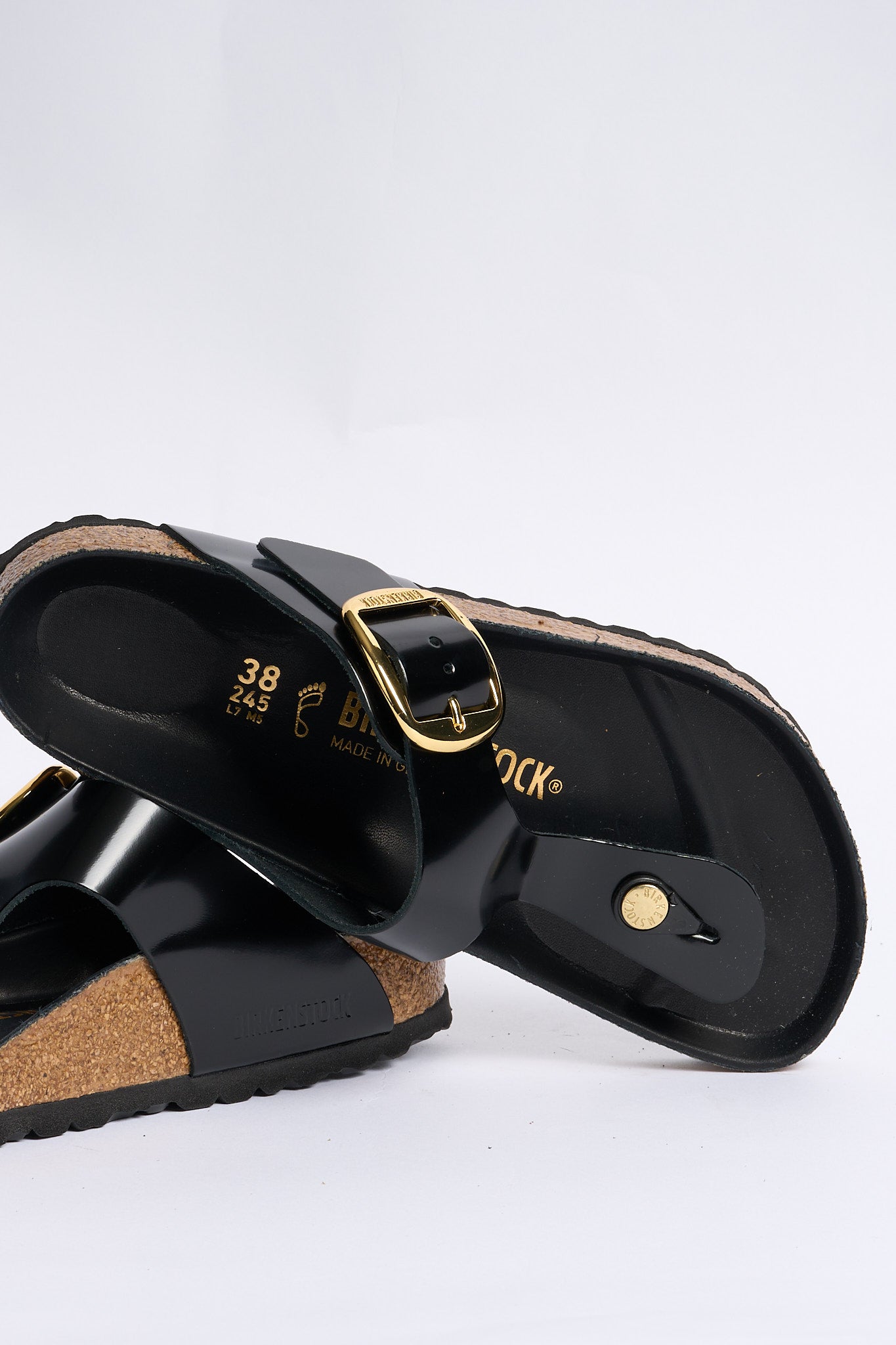 Birkenstock Infradito Gizeh Big Buckle Nero Donna-2