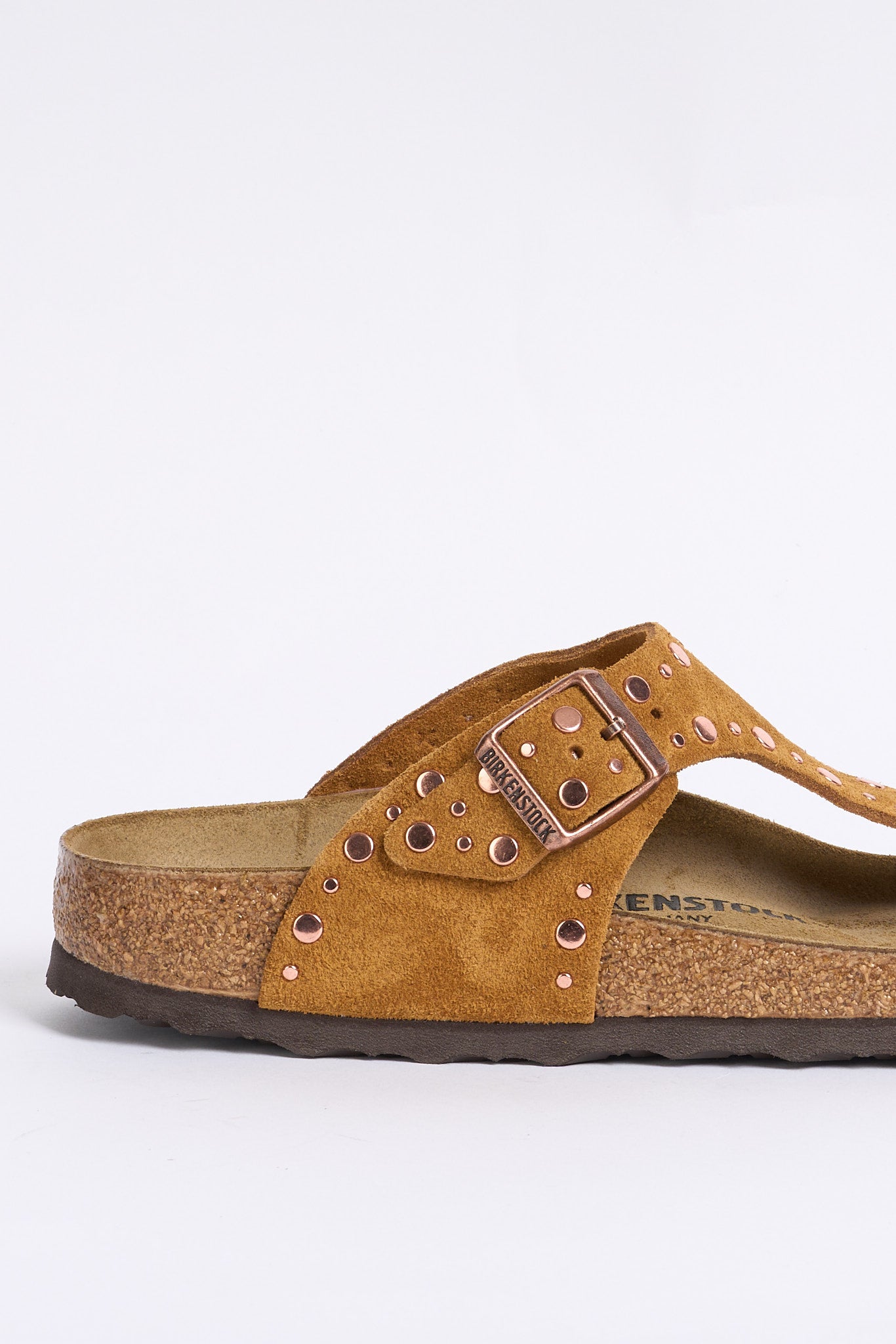 Birkenstock Infradito Gizeh Borchie Cognac Donna-3