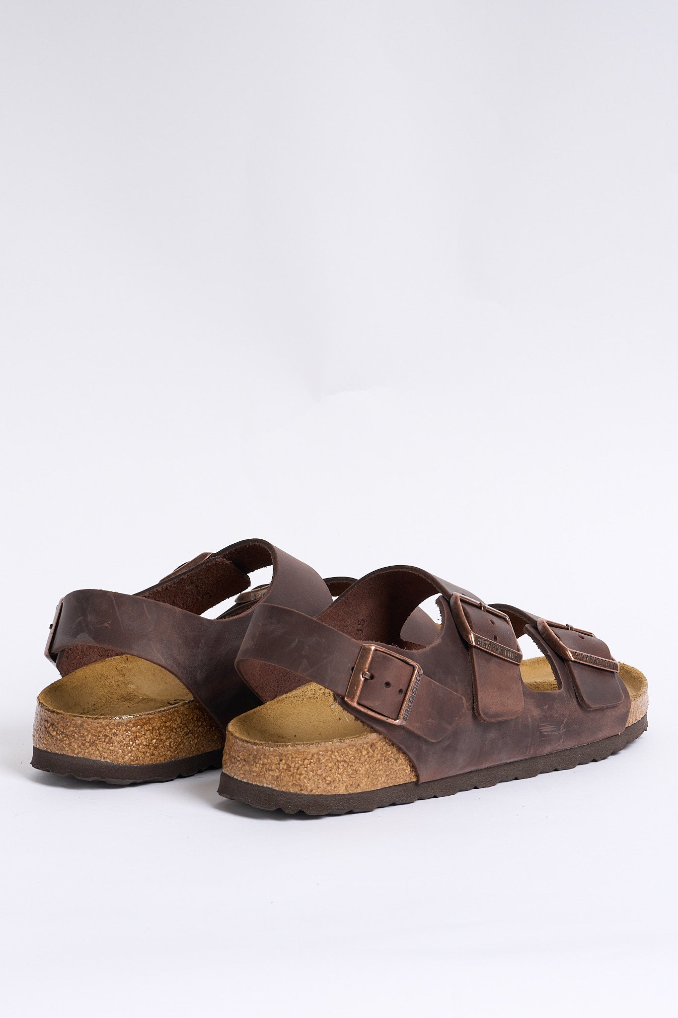 Birkenstock Sandalo Milano Oil Pelle Habana Uomo-4