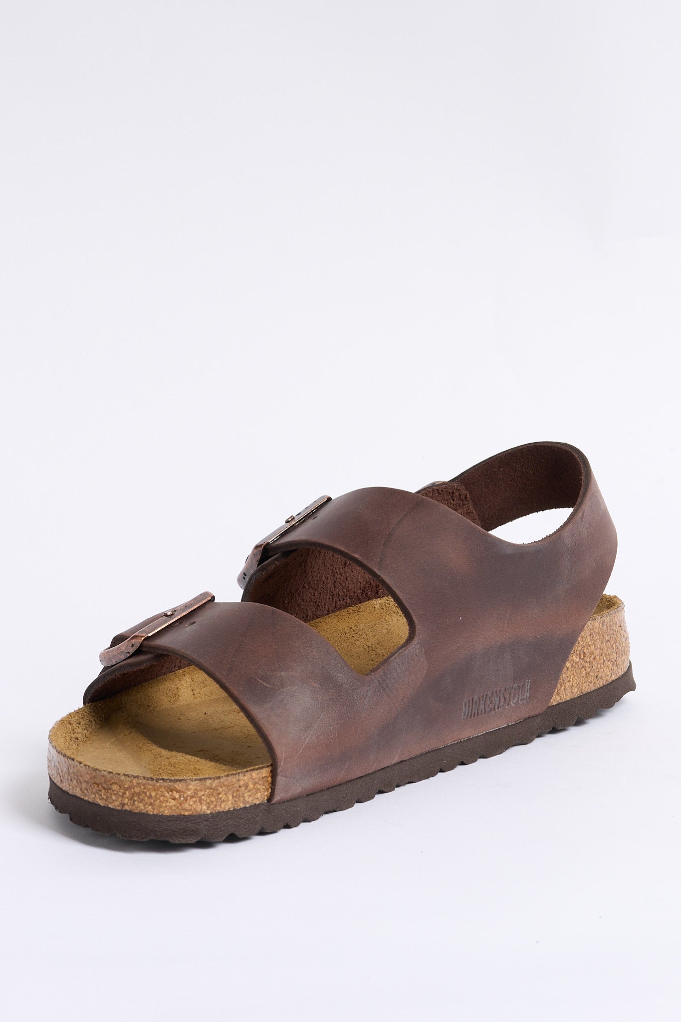 Birkenstock Sandalo Milano Oil Pelle Habana Uomo-5