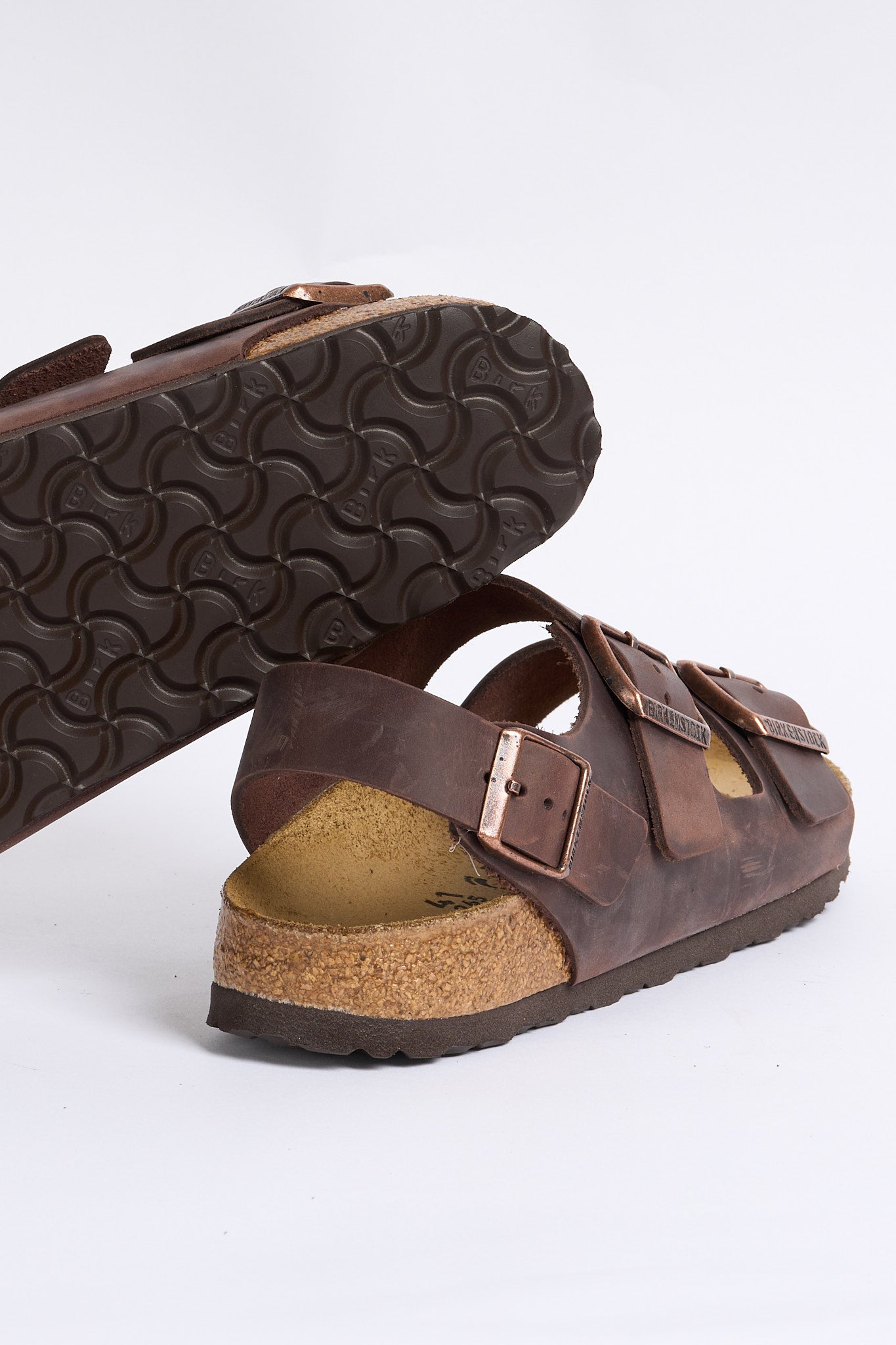 Birkenstock Sandalo Milano Oil Pelle Habana Uomo-7