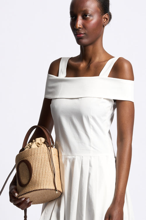 Blugirl Abito Popeline e Pizzo Bianco Donna-2