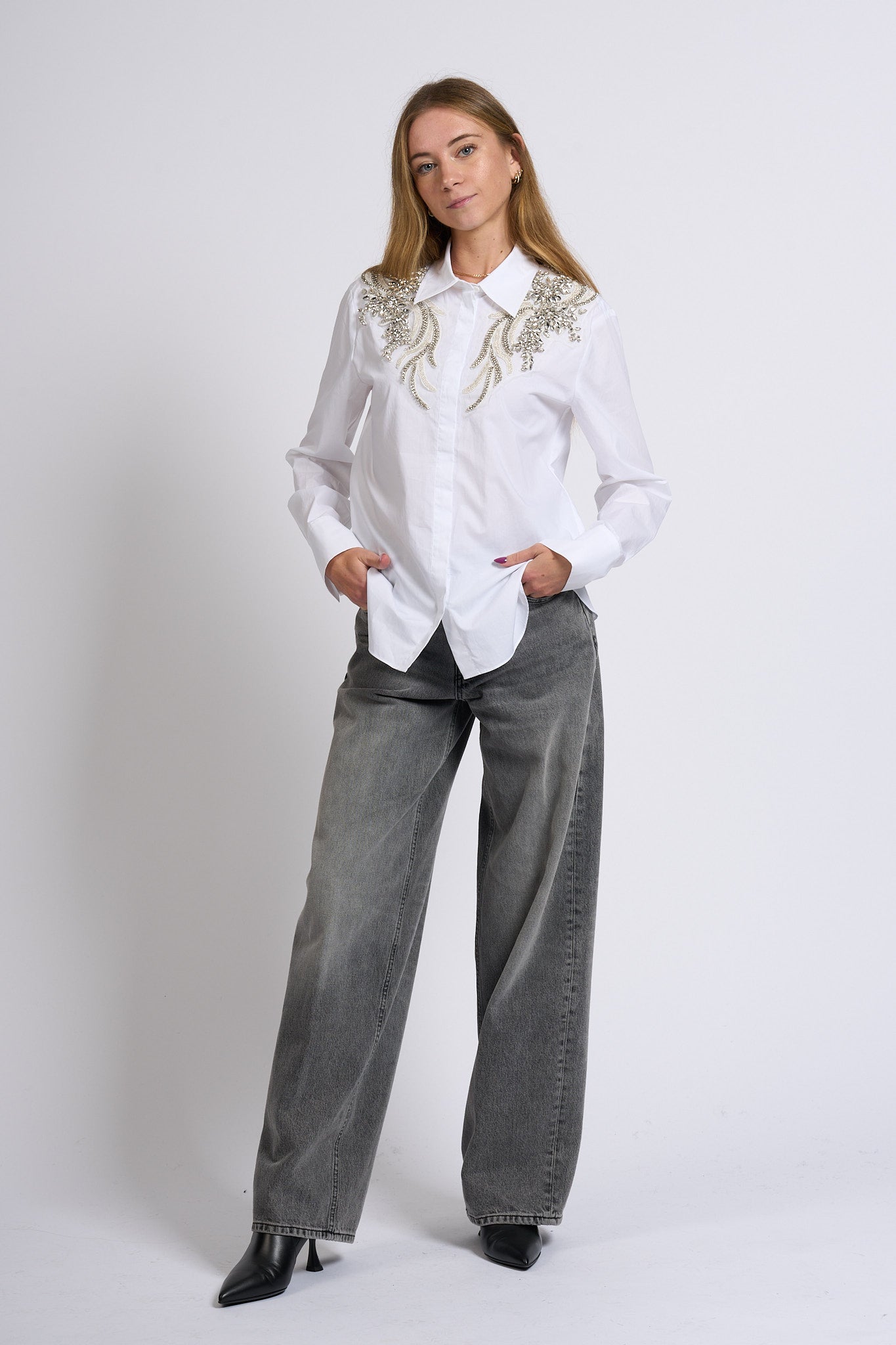 Blugirl Camicia Gioiello Bianco Donna-3