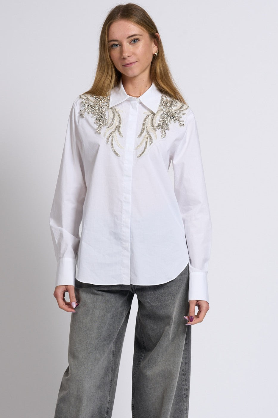 Blugirl Camicia Gioiello Bianco Donna-8