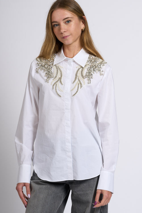 Blugirl Camicia Gioiello Bianco Donna