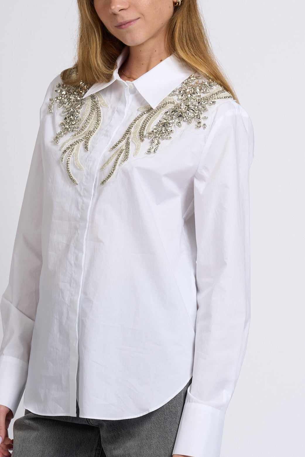 Blugirl Camicia Gioiello Bianco Donna-4