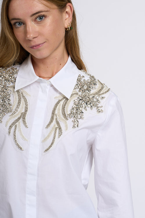 Blugirl Camicia Gioiello Bianco Donna-2