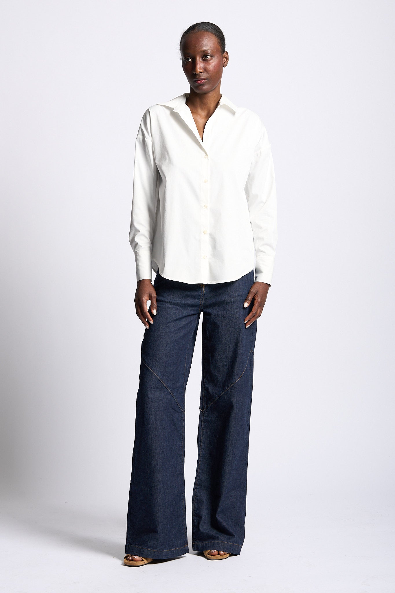 Blugirl Camicia con Pizzo sul Retro Bianco Donna-3