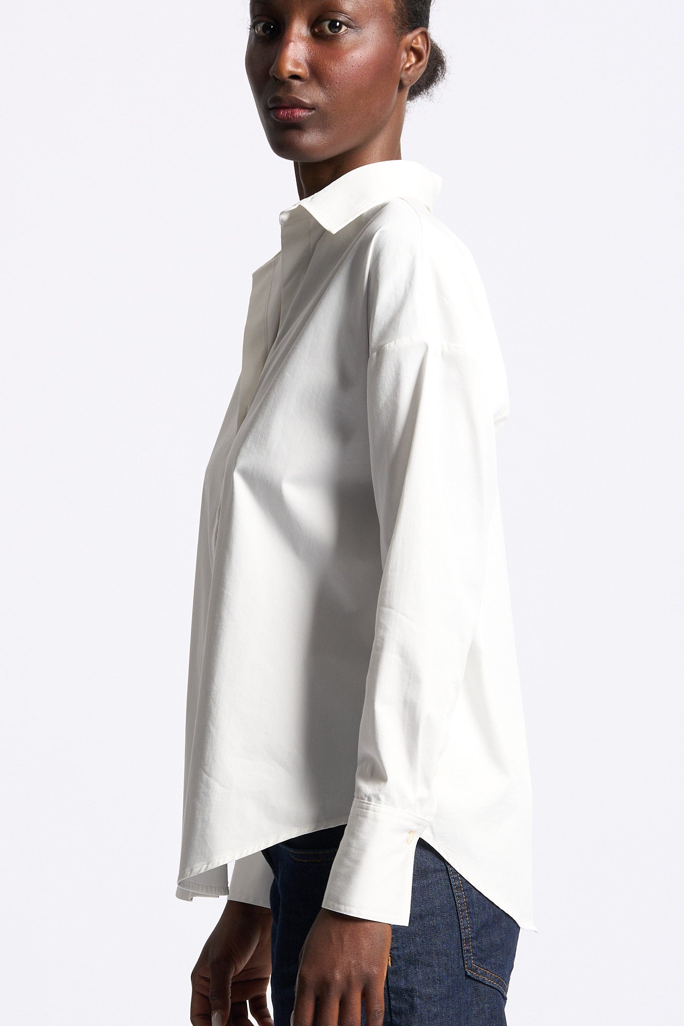 Blugirl Camicia con Pizzo sul Retro Bianco Donna-5