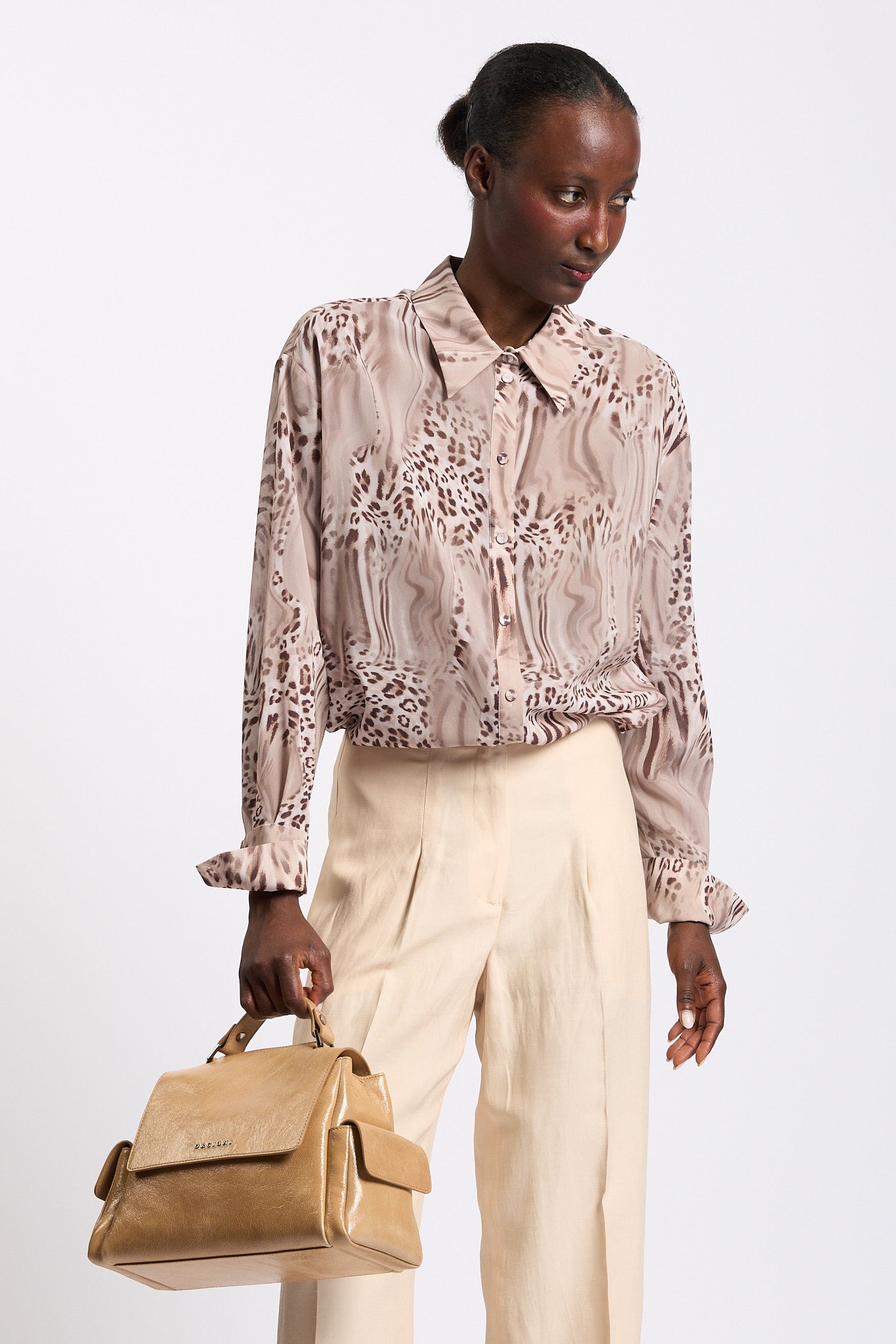 Blugirl Camicia in Seta Animalier Donna-5