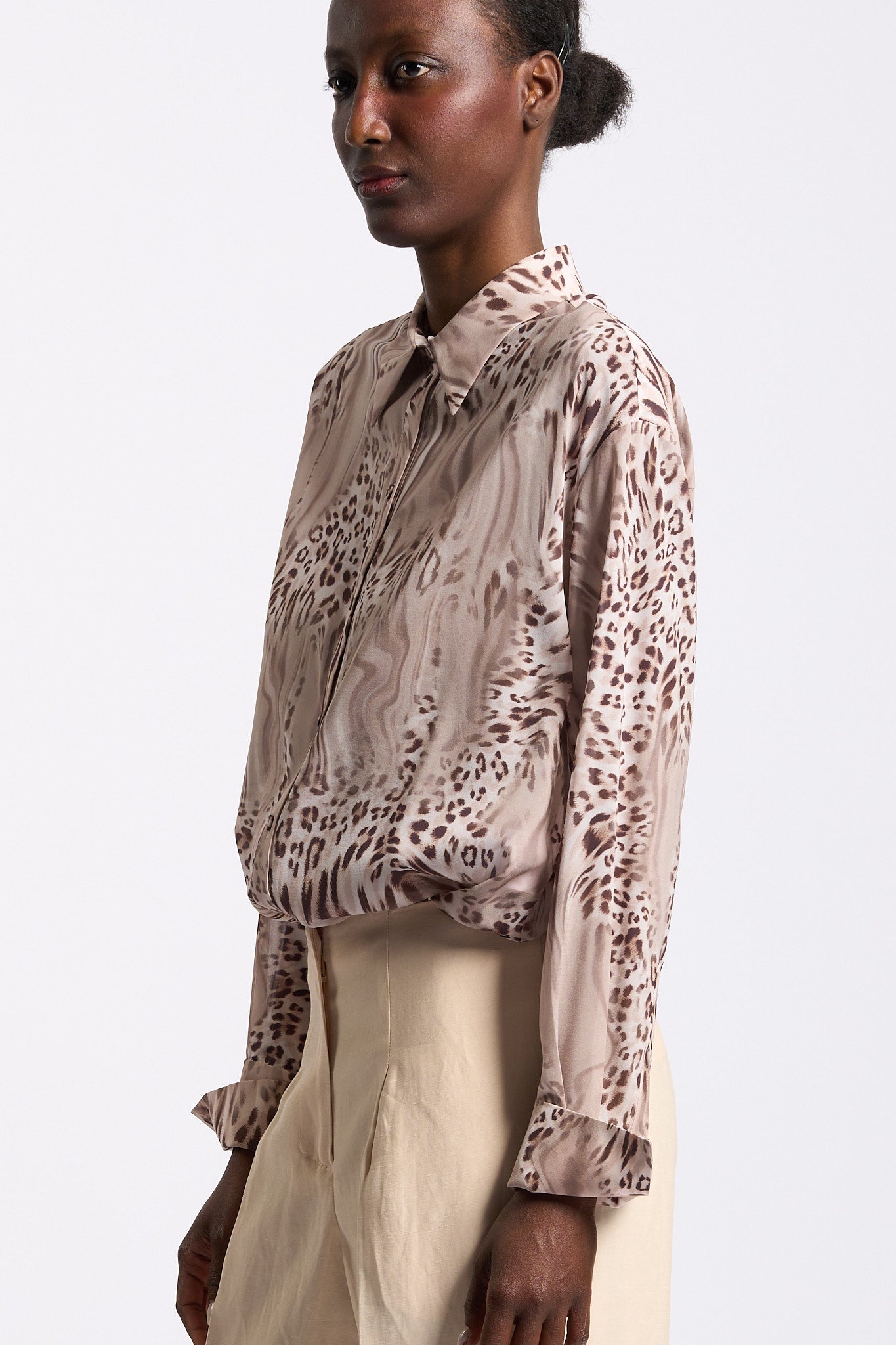 Blugirl Camicia in Seta Animalier Donna-4