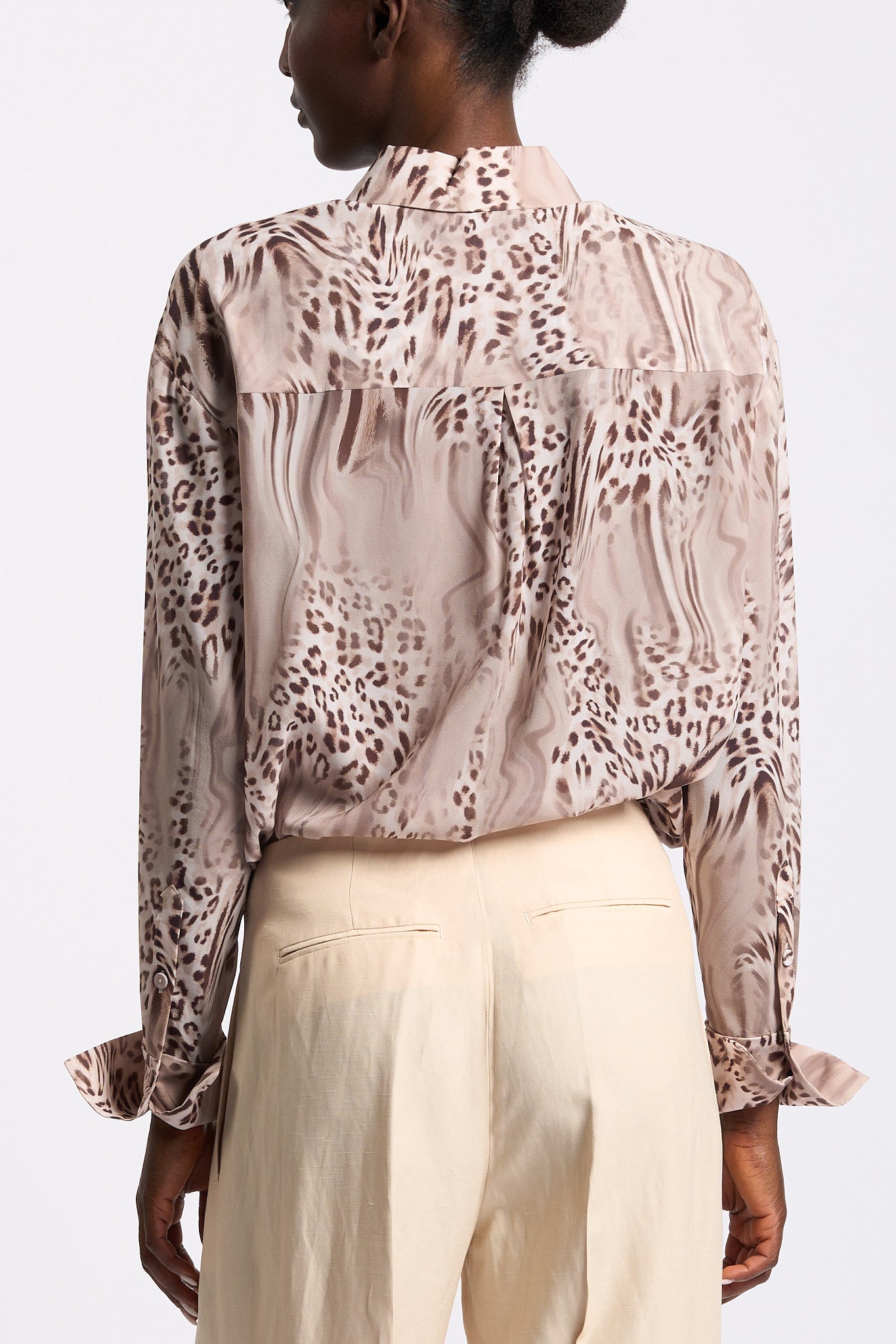 Blugirl Camicia in Seta Animalier Donna-6
